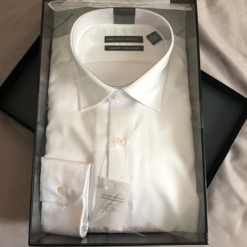 New In-Box White Button Down